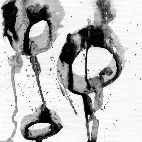 Giclee Fine Art Print Abstract Black and White Home Decor 8x8 - Picture 1 of 3